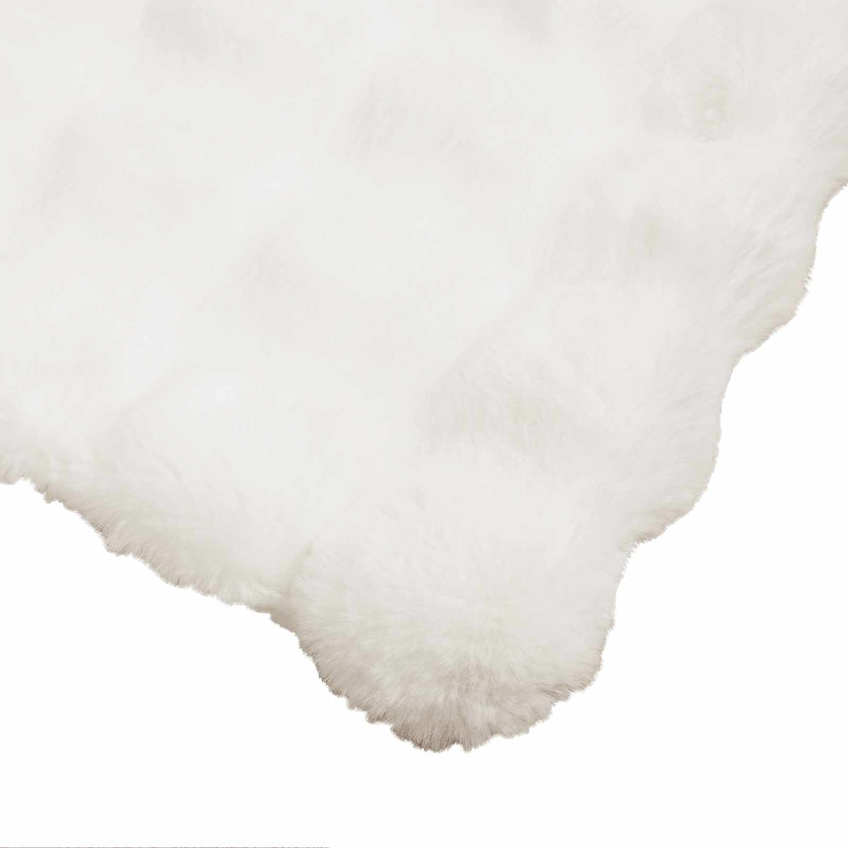 vidaXL Anti-Slip Faux Rabbit Fur Blanket Olite 4 pcs White 20.3 kg 6