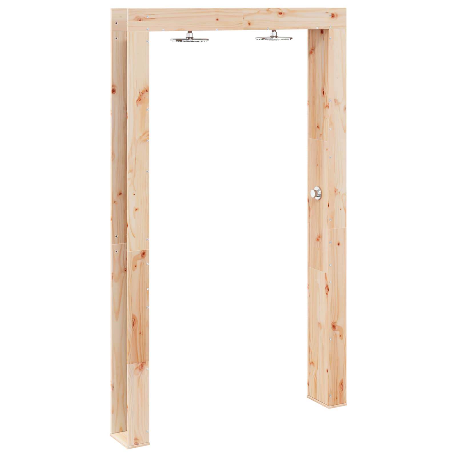 vidaXL Outdoor Shower 226 cm Solid Pine Wood and Stainless Steel 6