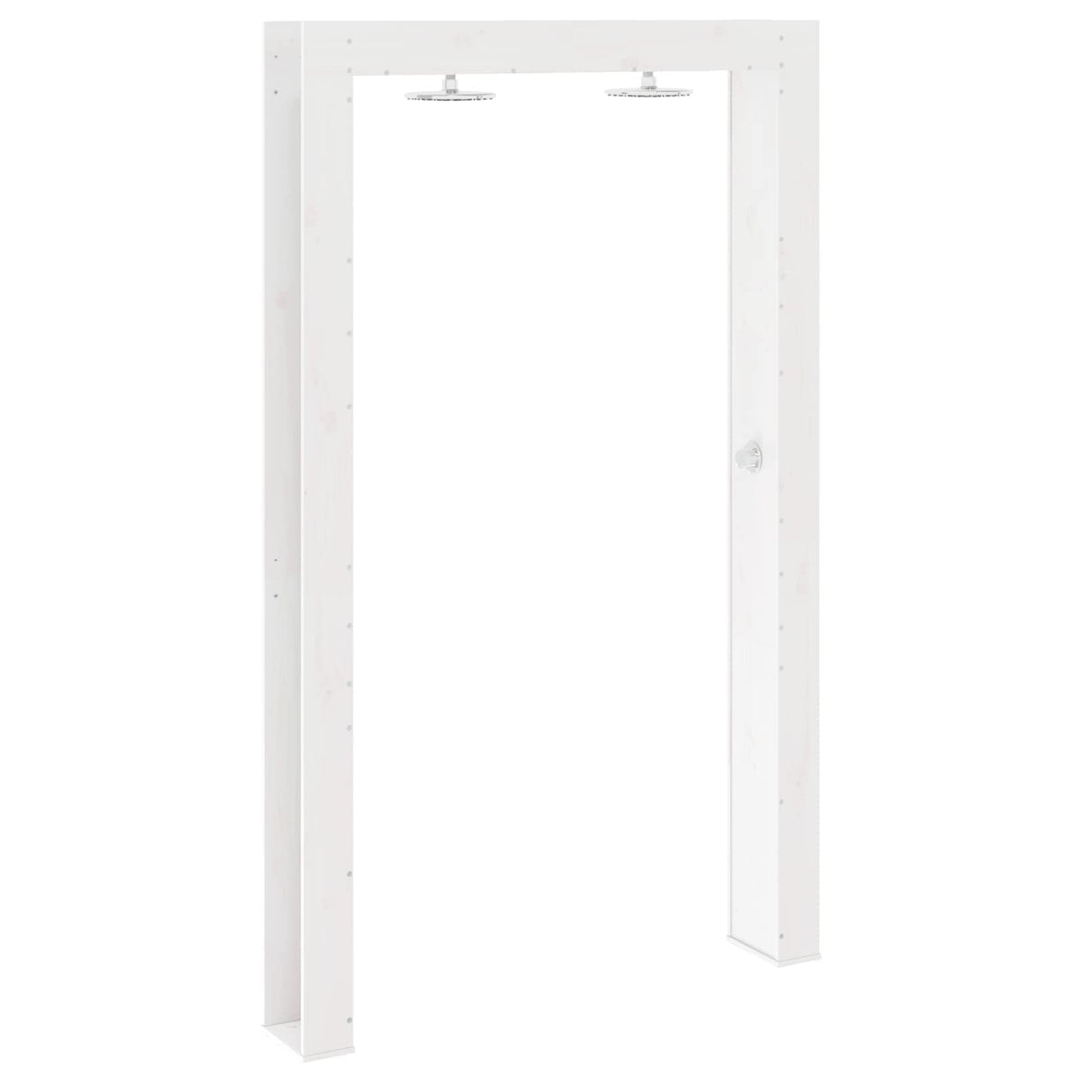 vidaXL Outdoor Shower 226 cm Solid Pine Wood and Stainless Steel White 2