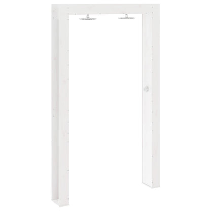 vidaXL Outdoor Shower 226 cm Solid Pine Wood and Stainless Steel White 2