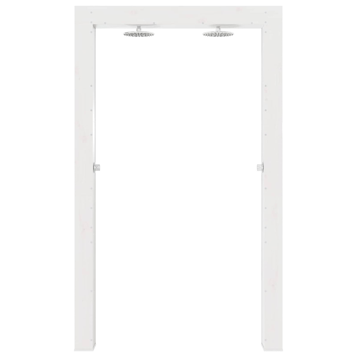vidaXL Outdoor Shower 226 cm Solid Pine Wood and Stainless Steel White 4