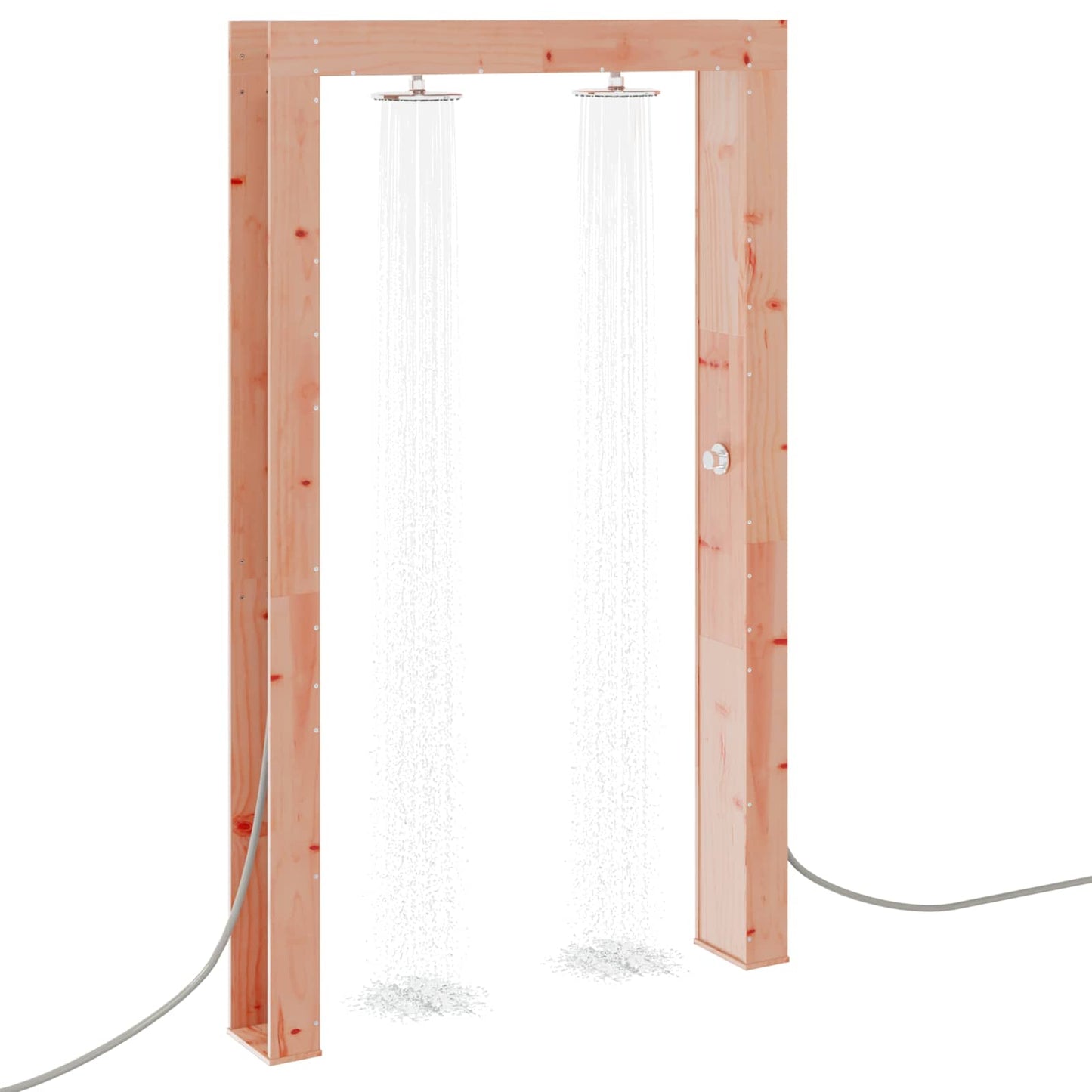 vidaXL Outdoor Shower 226 cm Solid Douglas Wood and Stainless Steel 3