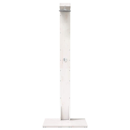Outdoor Shower 210 cm Solid Pine Wood and Stainless Steel White pine