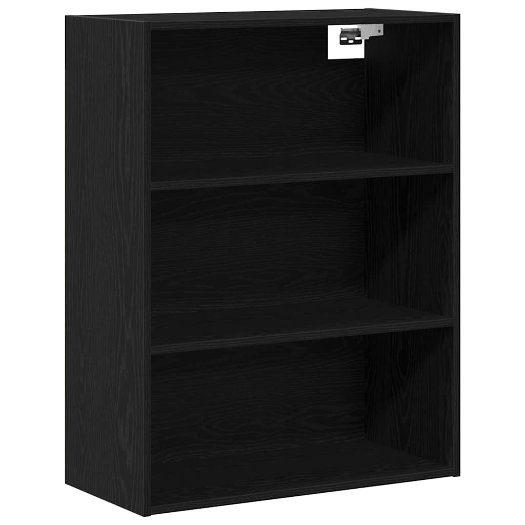 Highboard 69.5x34x180 cm Engineered Wood 2 Glass Doors Black oak