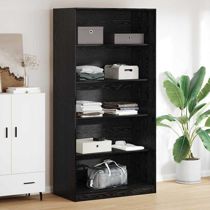 Wardrobe Engineered Wood 100 x 50 x 200 cm 4 Shelves Black oak