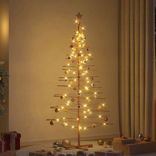 Wooden Christmas Tree KOTKA Bamboo and Solid Pine Wood Brown 180 cm