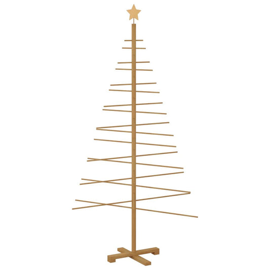 Wooden Christmas Tree KOTKA Bamboo and Solid Pine Wood Brown 180 cm