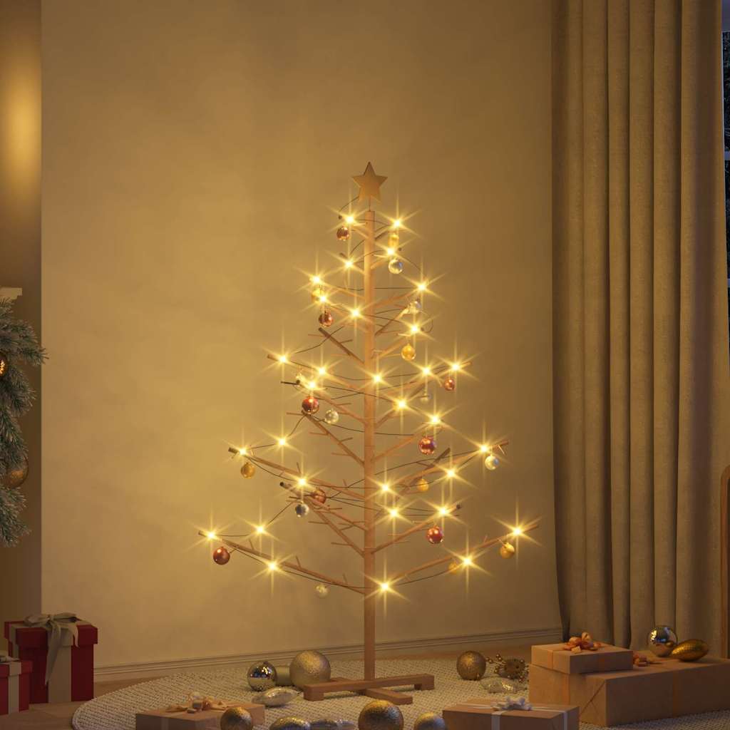 Wooden Christmas Tree KOTKA Bamboo and Solid Pine Wood Brown 150 cm
