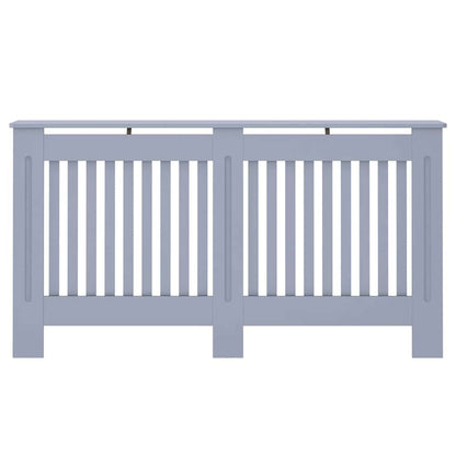 vidaXL Radiator Cover 2 pcs Grey 152 x 19 x 81.5 cm Engineered Wood 5