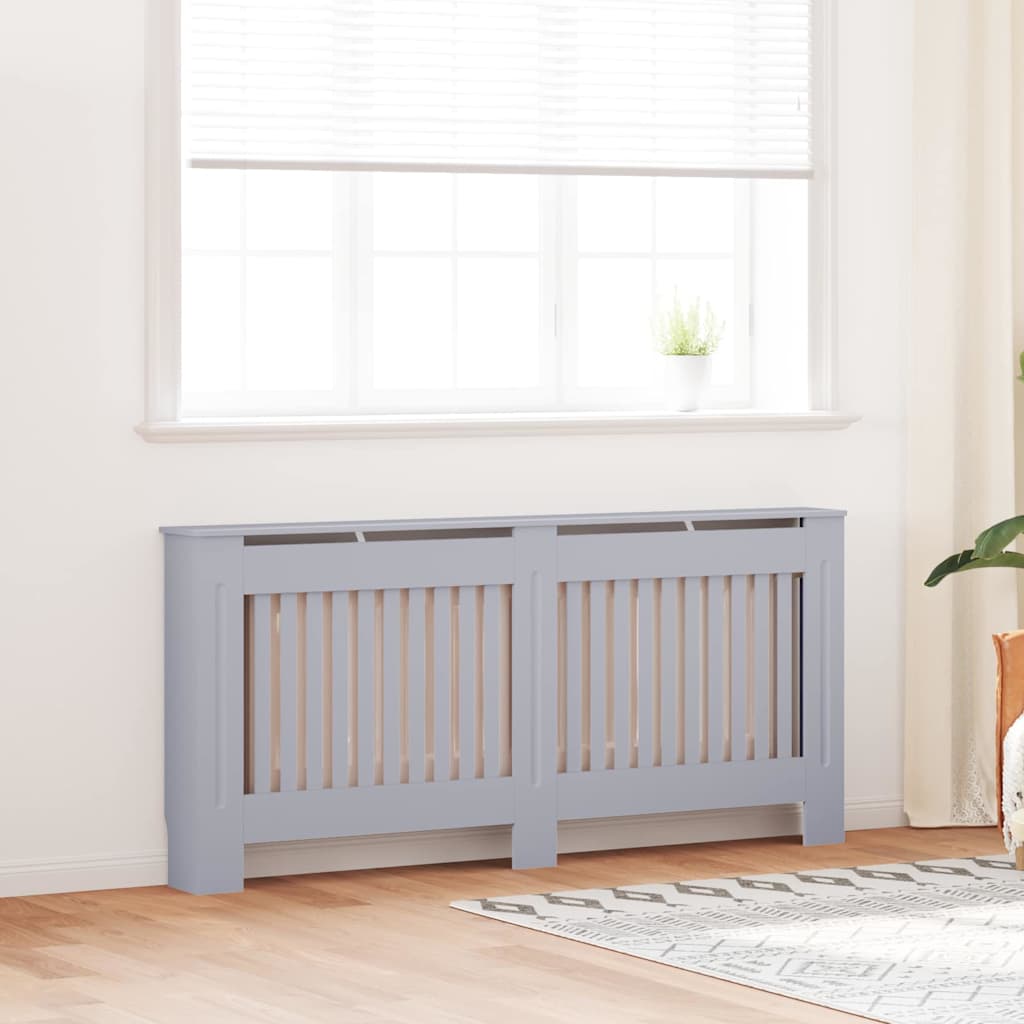 vidaXL Radiator Cover Engineered Wood 2 pcs