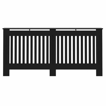 vidaXL Radiator Cover 2 pcs Black 172 x 19 x 81.5 cm Engineered Wood 5
