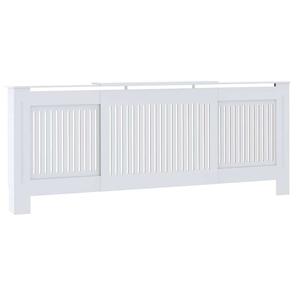 vidaXL Radiator Cover 2 pcs White 205 x 20.5 x 81.5cm Engineered Wood 4