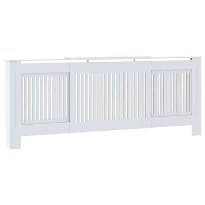 vidaXL Radiator Cover 2 pcs White 205 x 20.5 x 81.5cm Engineered Wood 4