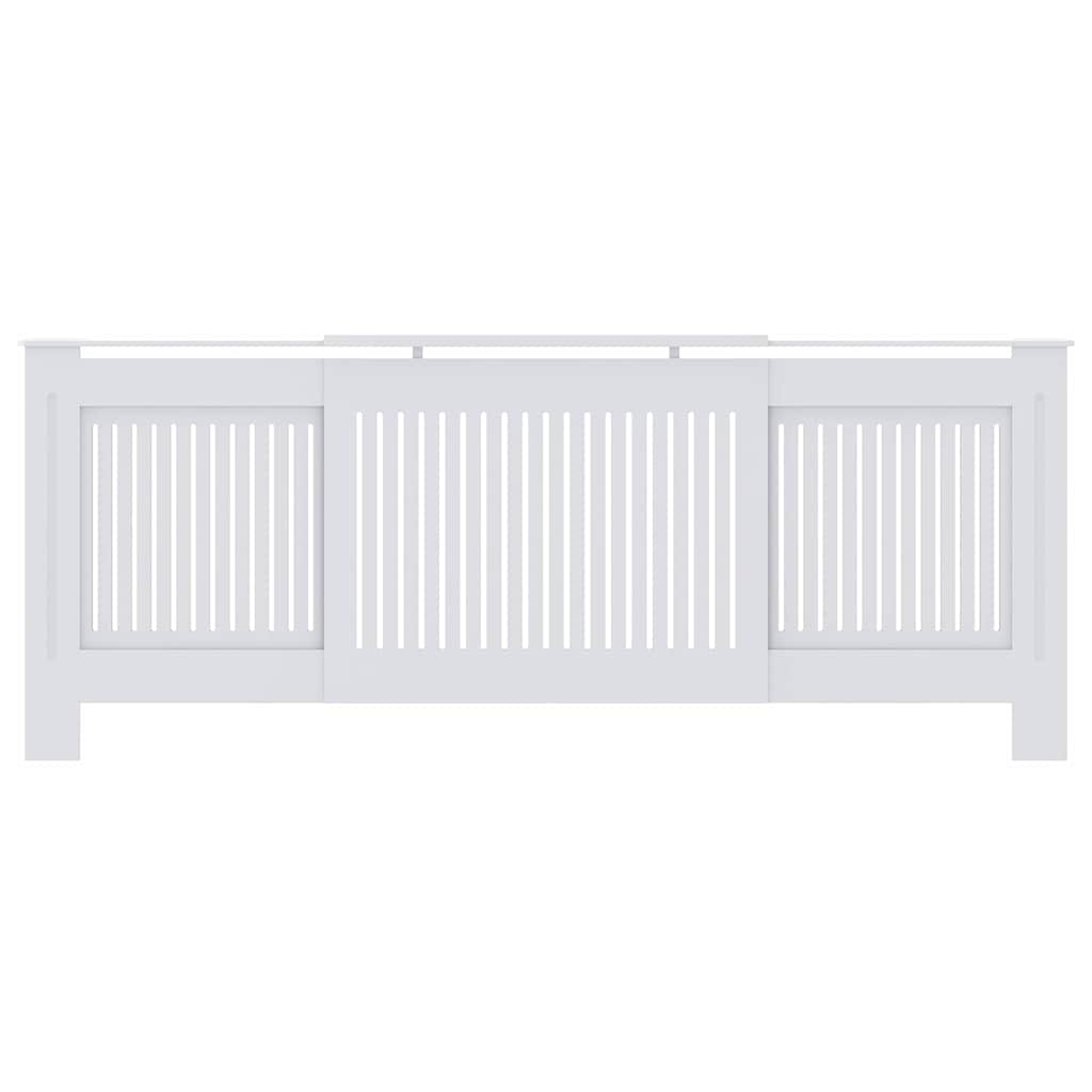 vidaXL Radiator Cover 2 pcs White 205 x 20.5 x 81.5cm Engineered Wood 5