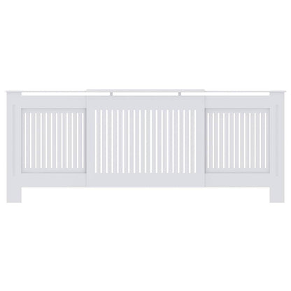 vidaXL Radiator Cover 2 pcs White 205 x 20.5 x 81.5cm Engineered Wood 5