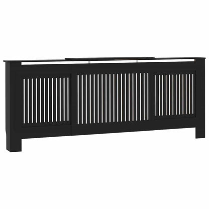 vidaXL Radiator Cover 2 pcs Black 205 x 20.5 x 81.5cm Engineered Wood 4