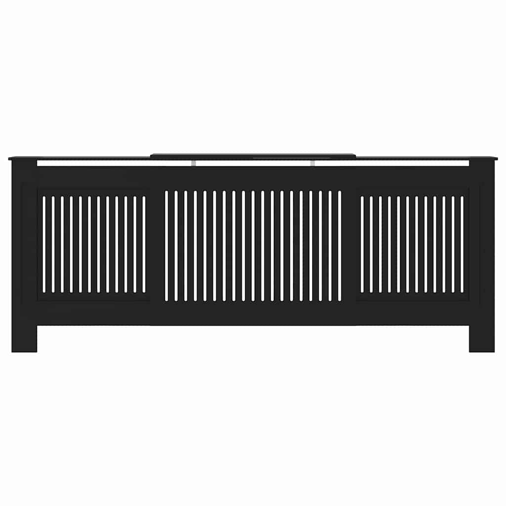 vidaXL Radiator Cover 2 pcs Black 205 x 20.5 x 81.5cm Engineered Wood 5