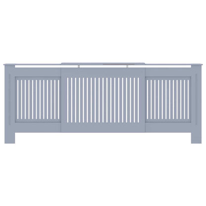 vidaXL Radiator Cover 2 pcs Grey 205 x 20.5 x 81.5cm Engineered Wood 5