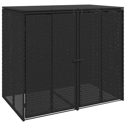 vidaXL Box Garbage Bin Box 2 pcs Black 130 x 80 x 115 cm Polyethylene 2