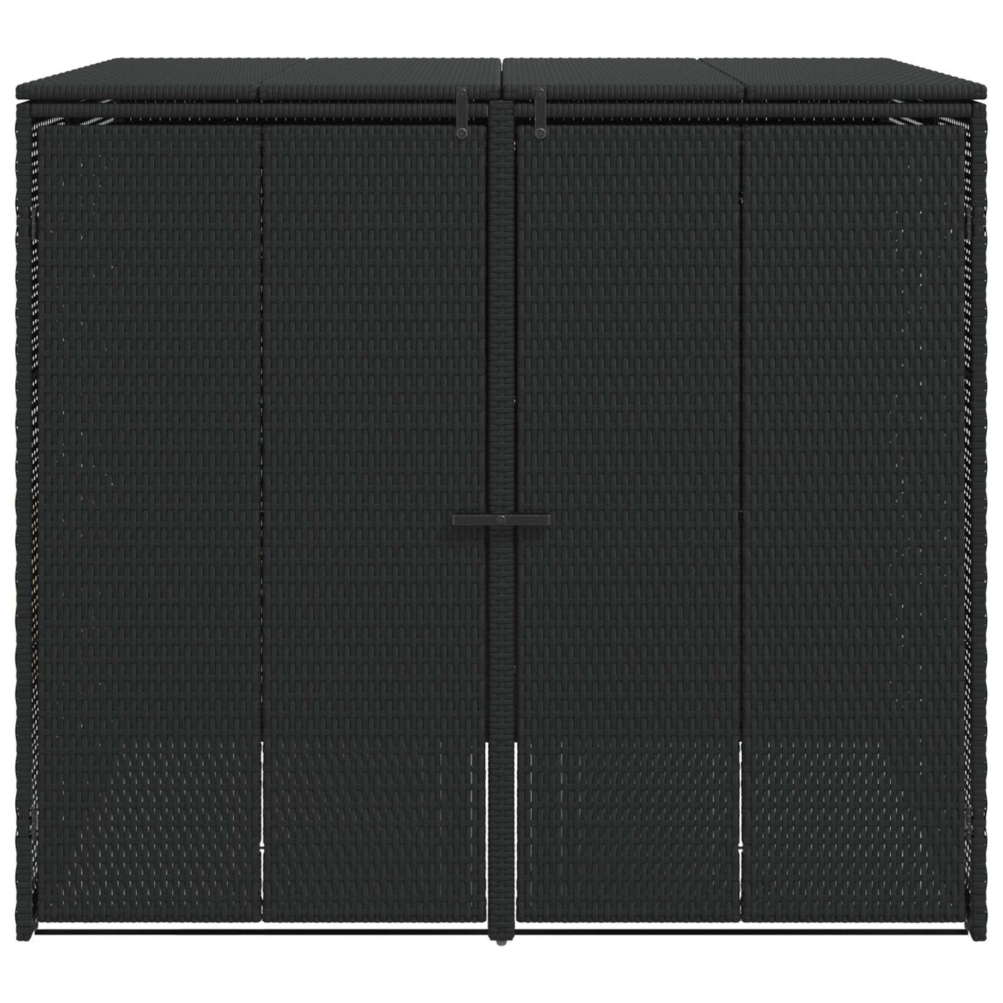 vidaXL Box Garbage Bin Box 2 pcs Black 130 x 80 x 115 cm Polyethylene 5