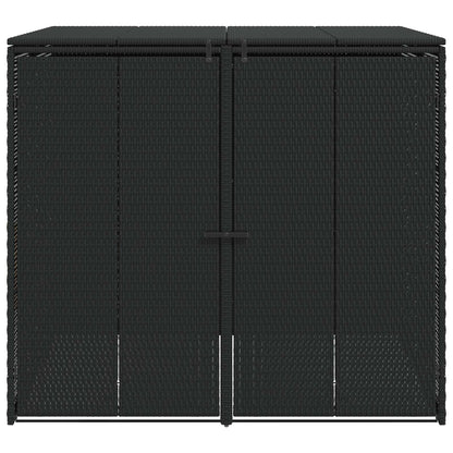 vidaXL Box Garbage Bin Box 2 pcs Black 130 x 80 x 115 cm Polyethylene 5