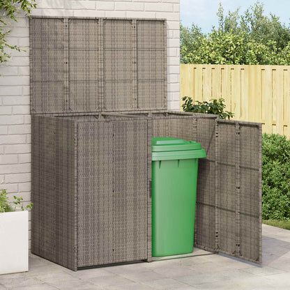 vidaXL Box Garbage Bin Box 2 pcs Grey 130 x 80 x 115 cm Polyethylene 1