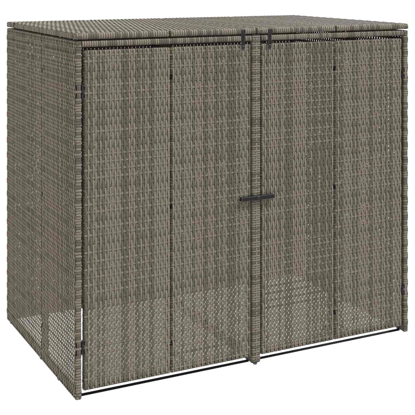vidaXL Box Garbage Bin Box 2 pcs Grey 130 x 80 x 115 cm Polyethylene 2