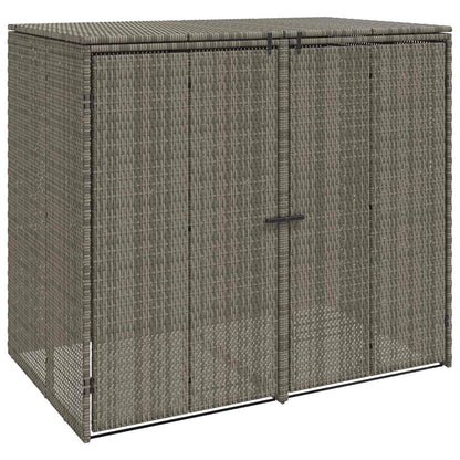 vidaXL Box Garbage Bin Box 2 pcs Grey 130 x 80 x 115 cm Polyethylene 2
