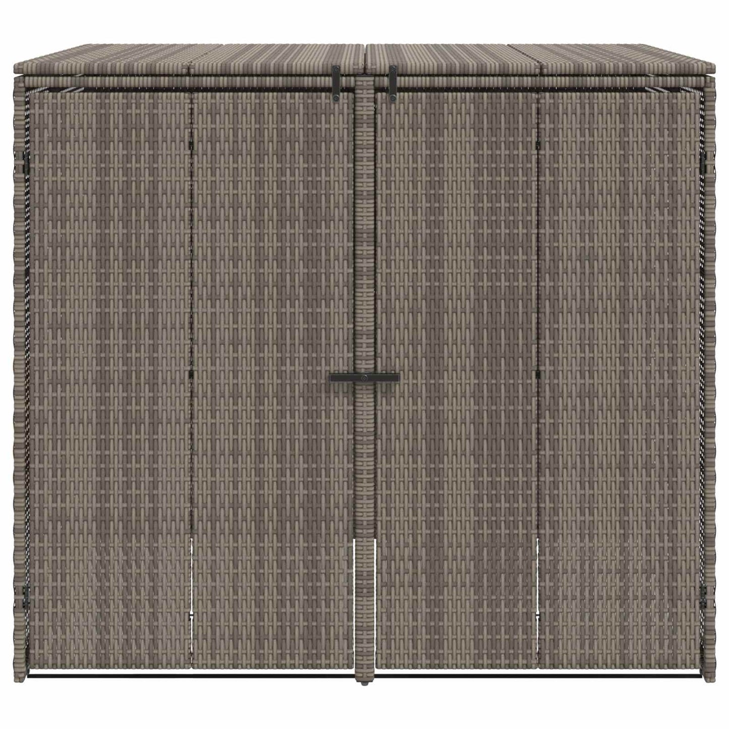 vidaXL Box Garbage Bin Box 2 pcs Grey 130 x 80 x 115 cm Polyethylene 5