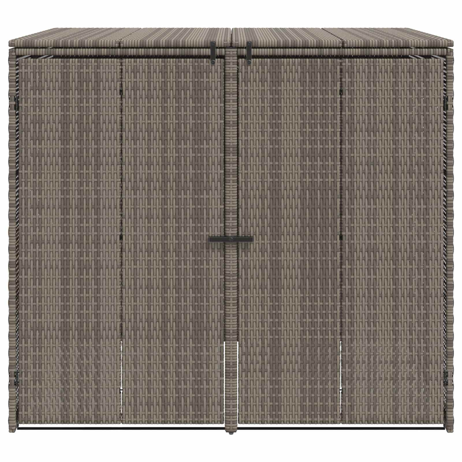 vidaXL Box Garbage Bin Box 2 pcs Grey 130 x 80 x 115 cm Polyethylene 5