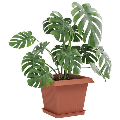 Plant Pots Plastic Brick Red 6 pcs 33 cm 26 cm 33 cm