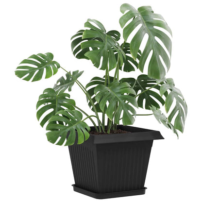 Plant Pots Plastic Black 6 pcs 28.5 cm 22 cm 28.5 cm