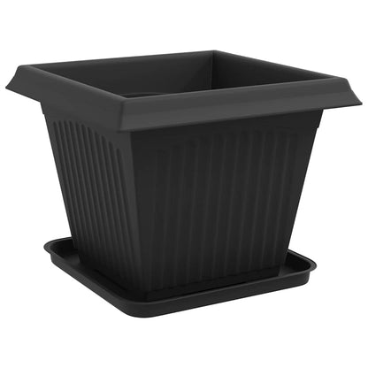 vidaXL Plant Pots 24 pcs Black Plastic 5