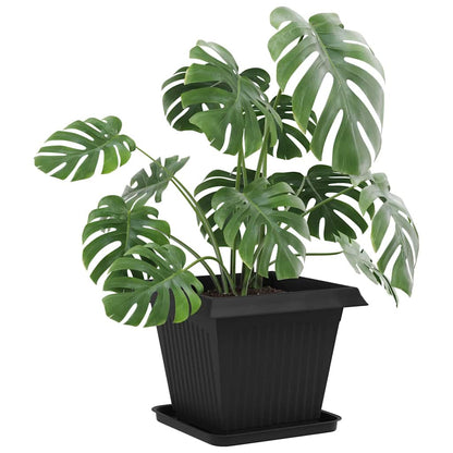 vidaXL Plant Pots 24 pcs Black Plastic 3