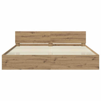 vidaXL Bed Frame Artisan Oak 180 x 200 cm Engineered Wood 6