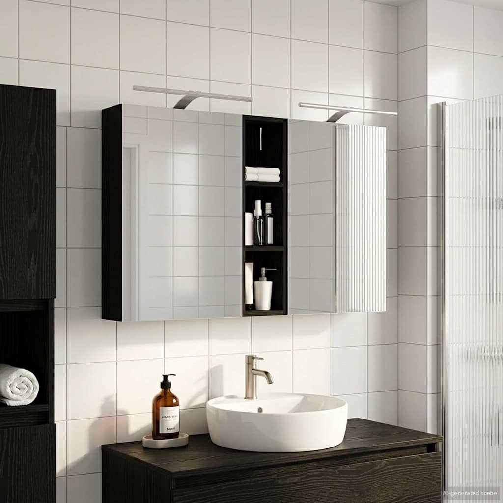 vidaXL Bathroom Cabinet Set 3 pcs 120 x 14.5 x 70 cm Engineered wood 1