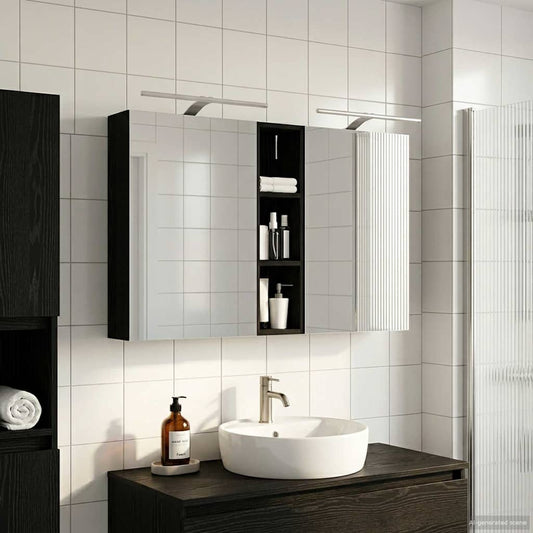 vidaXL Bathroom Cabinet Set 3 pcs 120 x 14.5 x 70 cm Engineered wood 1