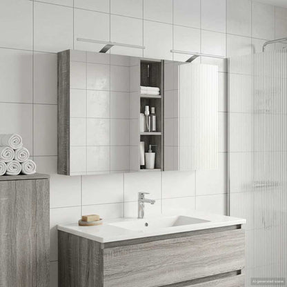 vidaXL Bathroom Cabinet Set 3 pcs 120 x 14.5 x 70 cm Engineered wood 1