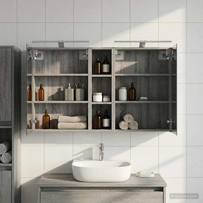 vidaXL Bathroom Cabinet Set 3 pcs 120 x 14.5 x 70 cm Engineered wood 4