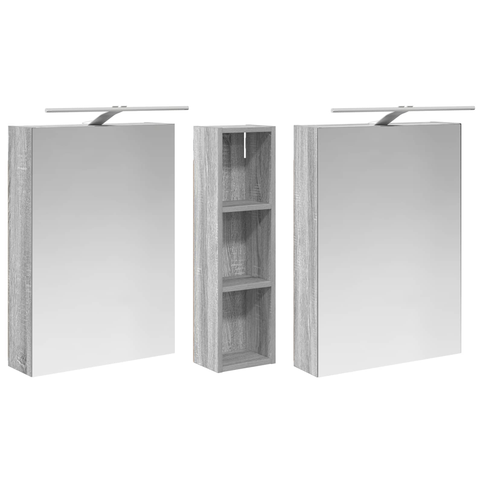 vidaXL Bathroom Cabinet Set 3 pcs 120 x 14.5 x 70 cm Engineered wood 5