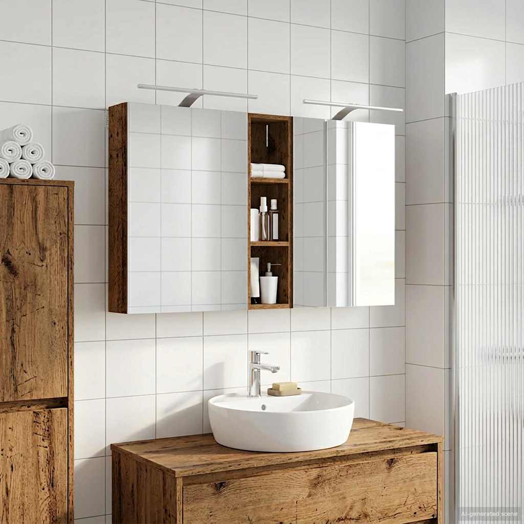 vidaXL Bathroom Cabinet Set 3 pcs 120 x 14.5 x 70 cm Engineered wood 4