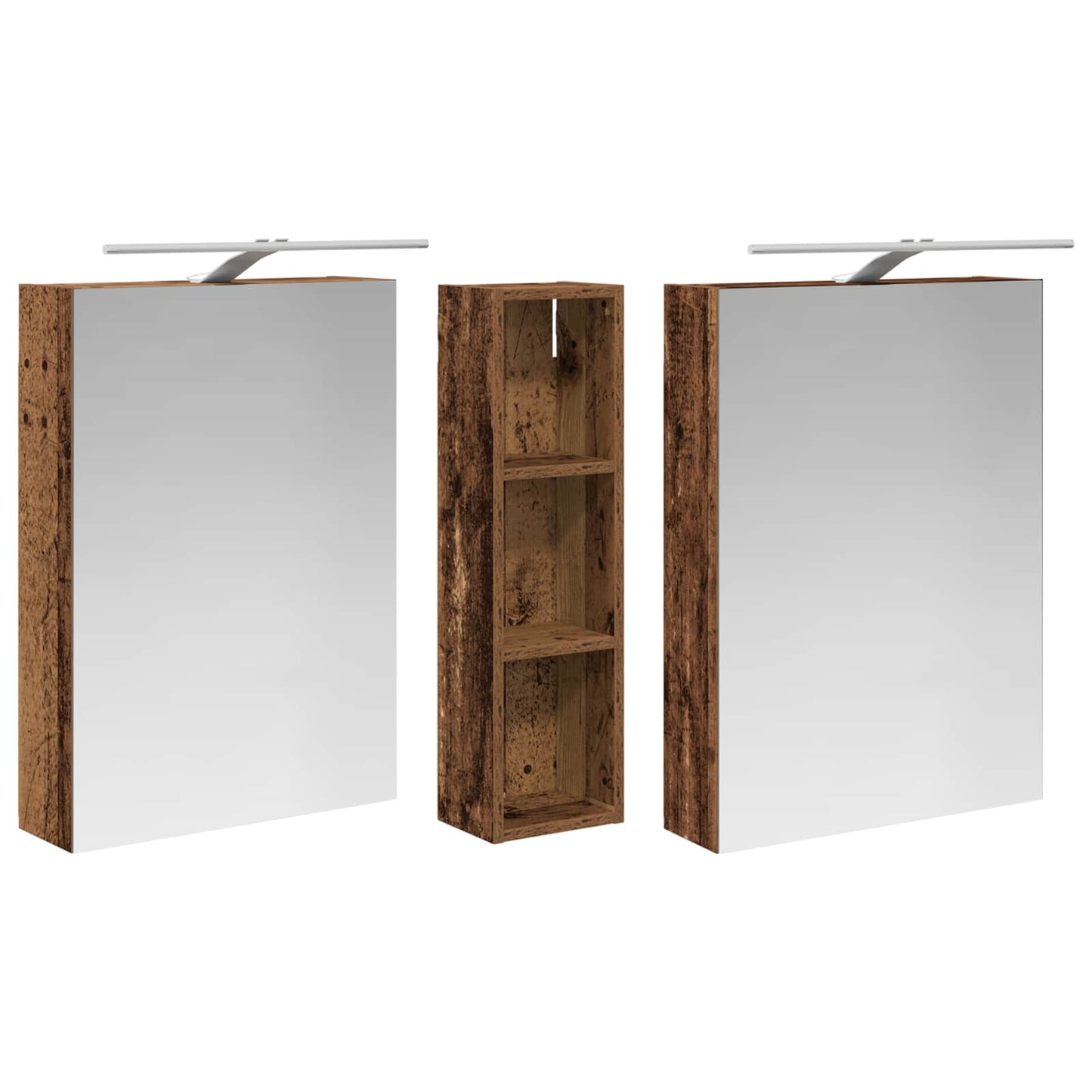 vidaXL Bathroom Cabinet Set 3 pcs 120 x 14.5 x 70 cm Engineered wood 5