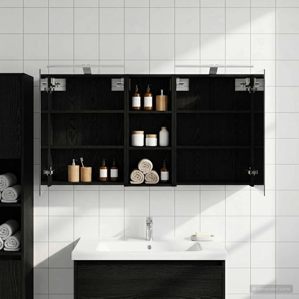 vidaXL Bathroom Cabinet Set 3 pcs 130 x 14.5 x 70 cm Engineered wood 1