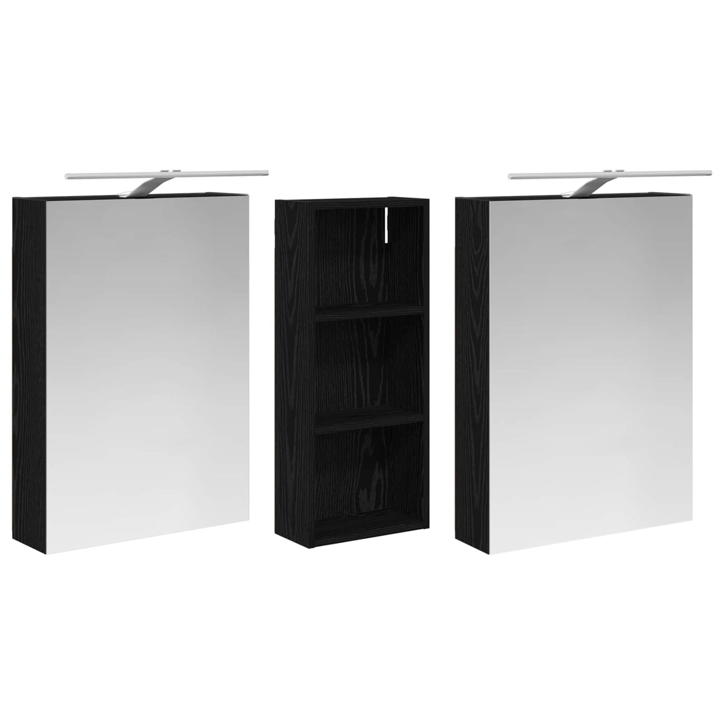 vidaXL Bathroom Cabinet Set 3 pcs 130 x 14.5 x 70 cm Engineered wood 5