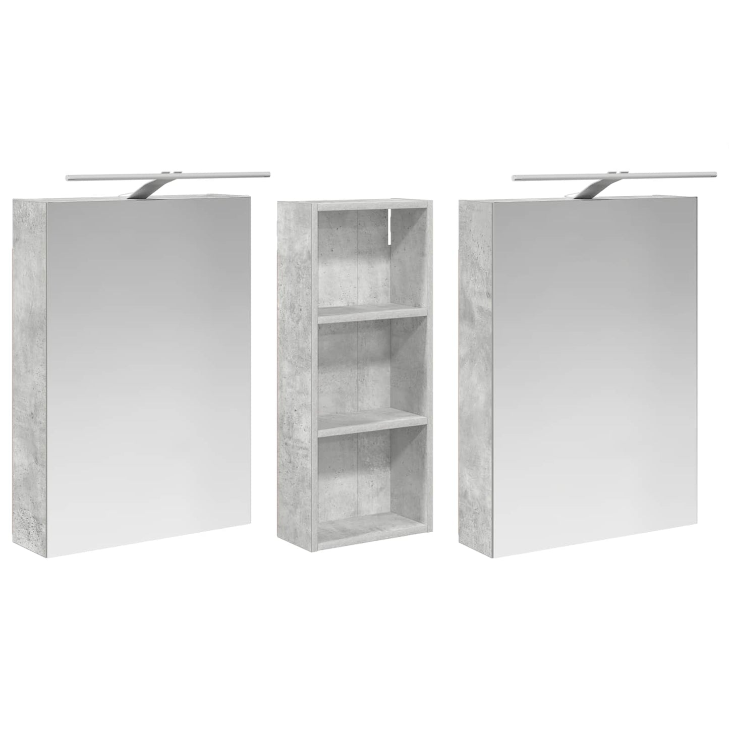 vidaXL Bathroom Cabinet Set 3 pcs 130 x 14.5 x 70 cm Engineered wood 5