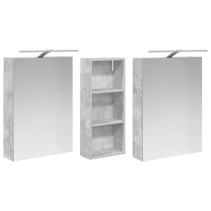 vidaXL Bathroom Cabinet Set 3 pcs 130 x 14.5 x 70 cm Engineered wood 5