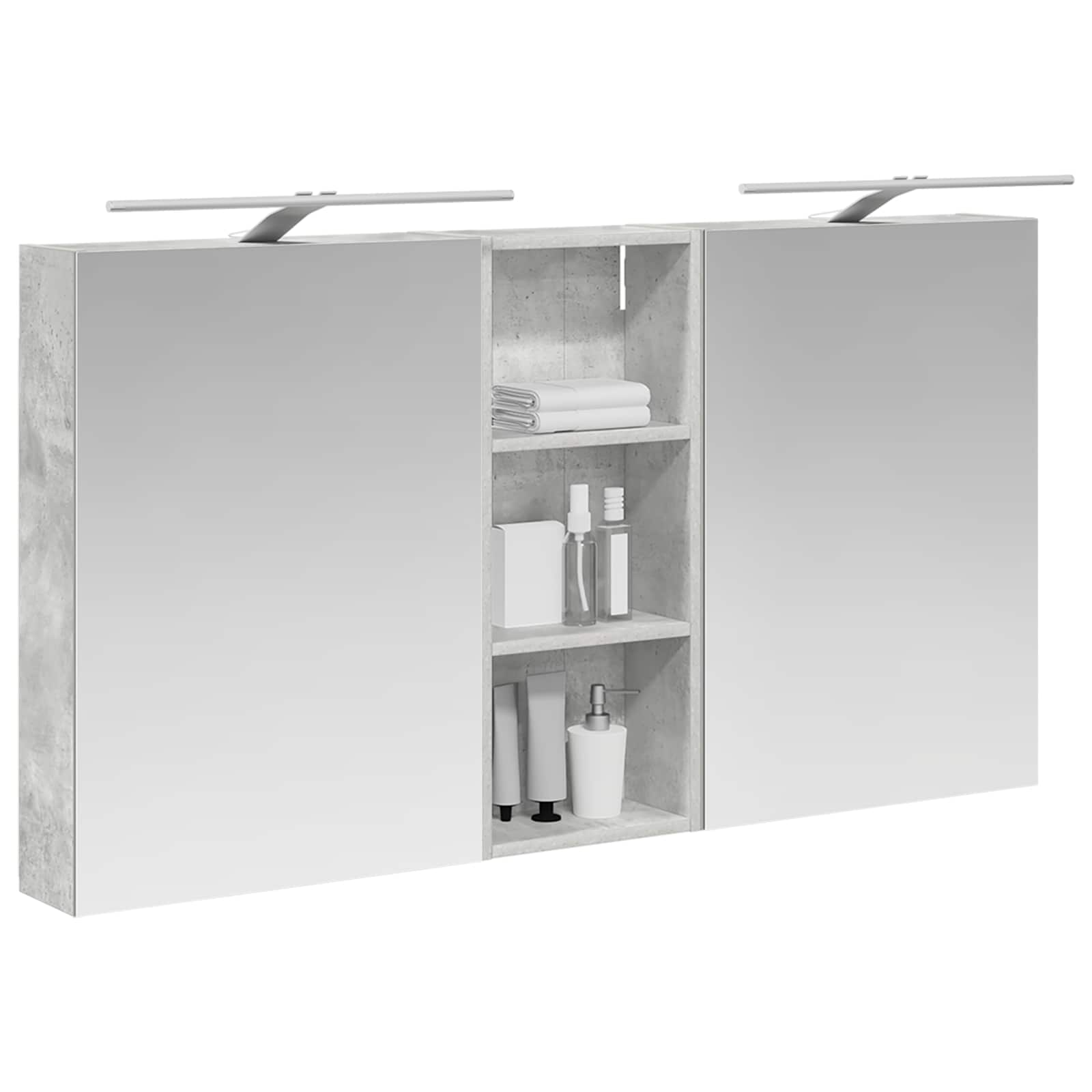 vidaXL Bathroom Cabinet Set 3 pcs 130 x 14.5 x 70 cm Engineered wood 3