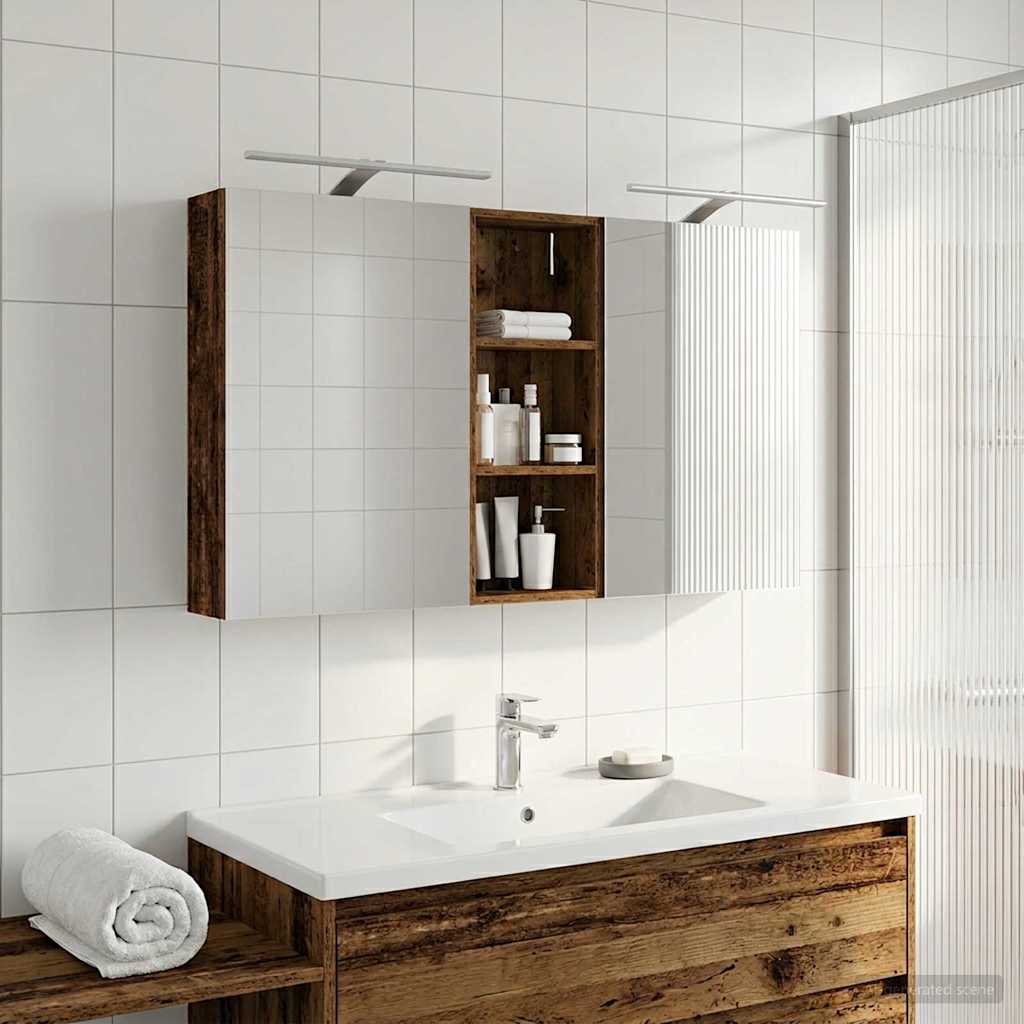 vidaXL Bathroom Cabinet Set 3 pcs 130 x 14.5 x 70 cm Engineered wood 4