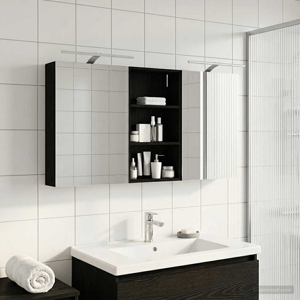 vidaXL Bathroom Cabinet Set 3 pcs 140 x 14.5 x 70 cm Engineered wood 4