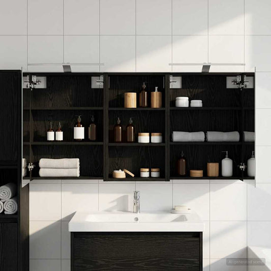 vidaXL Bathroom Cabinet Set 3 pcs 140 x 14.5 x 70 cm Engineered wood 1